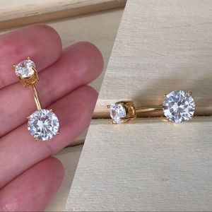 Gold Princess Prong Belly Button Ring